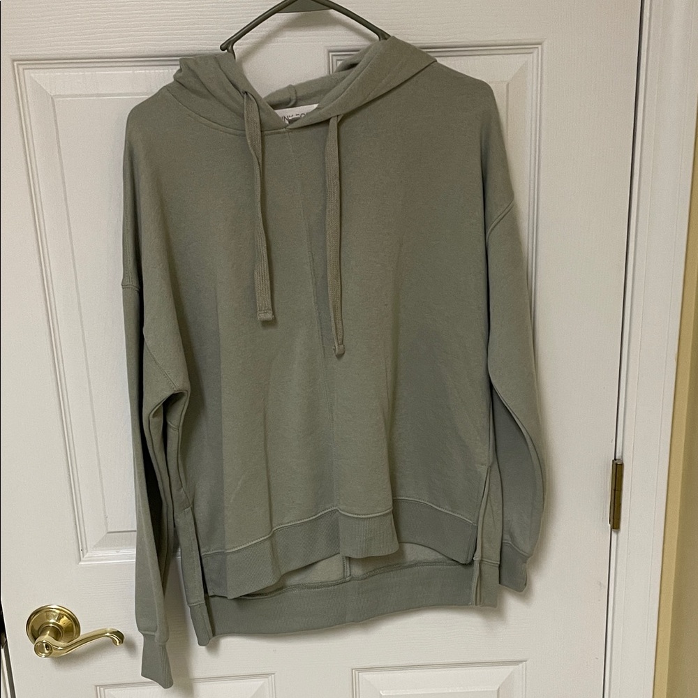 Pink Rose Olive Green Hoodie